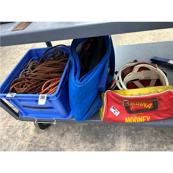 Football Helmet, Padded Carry Bag, Heavy Duty Ext. Cords