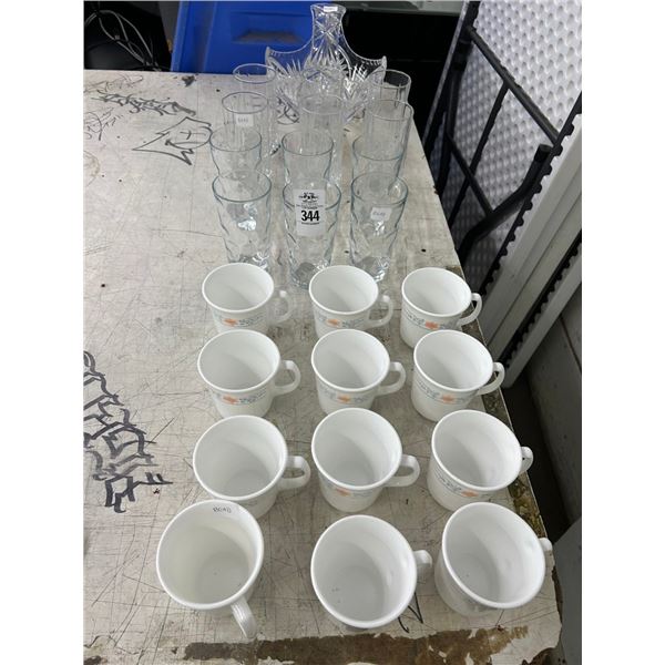 Coffee Mugs, Glassware, Crystal Basket