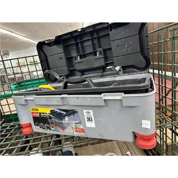 Stanley Plastic Toolbox w/Some Tools, Electrical Cord Splitter/Supplies