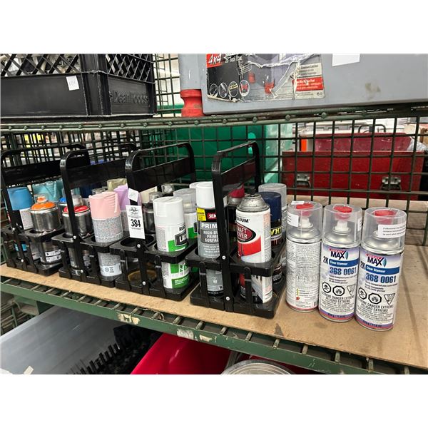 Asst. Aeresol Paints, Carrying Racks