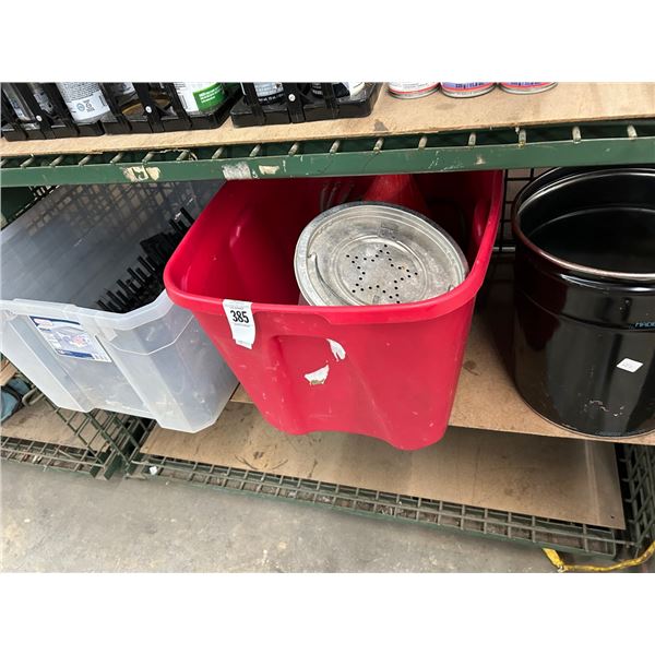 Bins 3 w/Bait Bucket, Funnel, Tools, Organizers