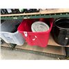 Image 1 : Bins 3 w/Bait Bucket, Funnel, Tools, Organizers