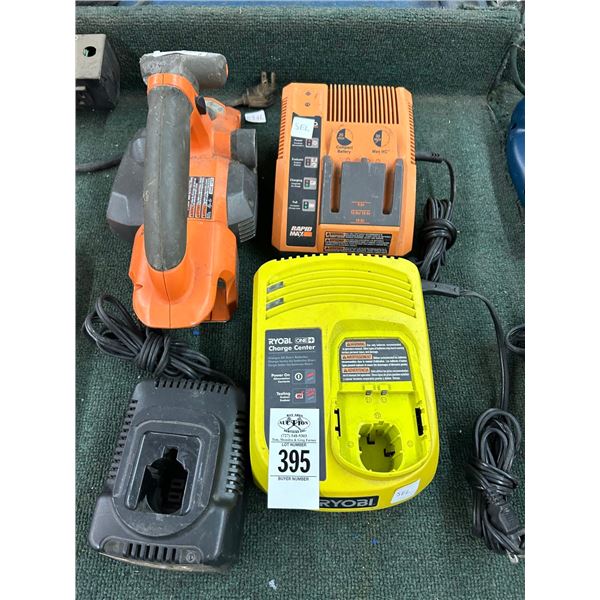 Ridgid Cordless Planer, - 3 Battery Chargers/No Batteries