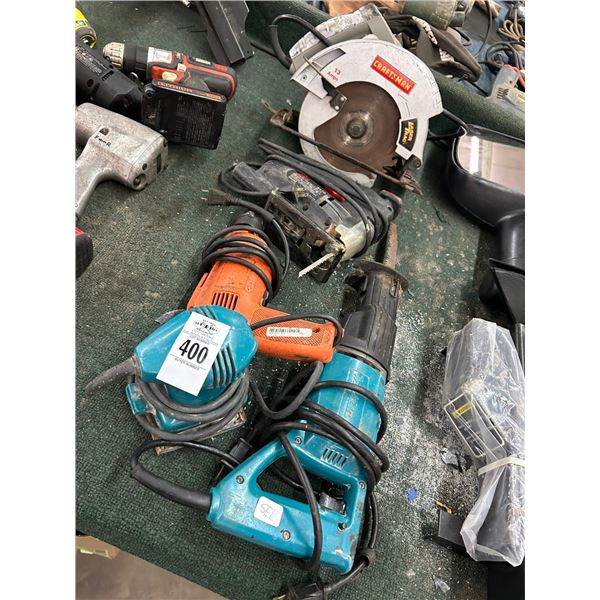 Makita Electric Sawzall, Electric Palm Sander Jigsaw, Drill, Circular Saw
