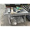 Image 2 : Plastic Shop Cart w/Grinding Disc, Steering Wheel, Electronic Boards, Supplies