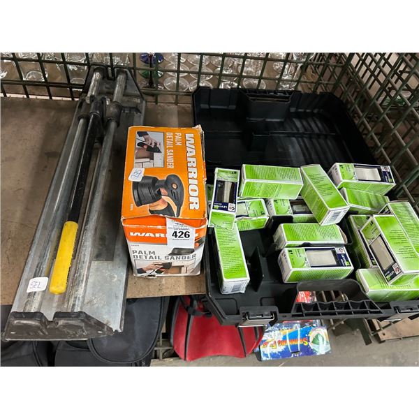 Manual Tile Cutter, Electric Palm Detail Sander, Rocker Switches