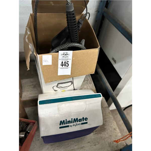 Small Cooler, Pump Sprayer