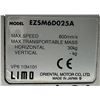 Image 4 : Oriental Motor #EZSM6D025A EZ Limo Linear Electromechanical Actuator