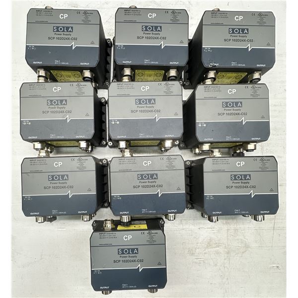 Lot of (10) Sola #SCP 102D24X-C02 Power Supplies