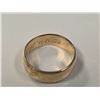 Image 4 : 14 KT Yellow Gold Wedding Band - Size 9 - Weight: 6.9 grams   -  6.8mm wide - 1956 Wedding date engr