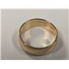 Image 5 : 14 KT Yellow Gold Wedding Band - Size 9 - Weight: 6.9 grams   -  6.8mm wide - 1956 Wedding date engr