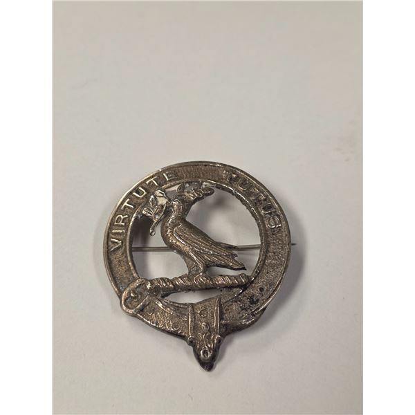 Vintage "Clan Blair of Balthayock" Pewter Cap Badge/Brooch - (41 x 48mm)