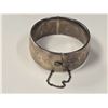 Image 3 : 1964 Sterling Silver Hinged Cuff Bracelet by CSQ & Co. Birmingham England - Weight: 56 grams-  Initi