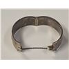 Image 4 : 1964 Sterling Silver Hinged Cuff Bracelet by CSQ & Co. Birmingham England - Weight: 56 grams-  Initi