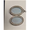 Image 4 : 1960s Sterling Silver Large Oval Locket on 22" Sterling Chain - Total weight: 40 grams - Locket meas