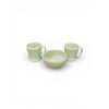 Image 1 : 3 Pcs. Of Fire King Jadeite Kitchenware - 2 Coffee Mugs & a 5" Bowl