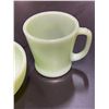 Image 4 : 3 Pcs. Of Fire King Jadeite Kitchenware - 2 Coffee Mugs & a 5" Bowl