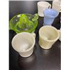 Image 3 : 9 Pcs. Lot of Vintage Pyrex, Fire King, & Libby Glassware - Coffee mugs, cream & sugar & large citru