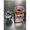 Image 2 : 4 Lovely Art Glass Vases - Largest is 7.5" tall x 5" diameter