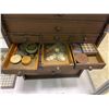 Image 6 : Vintage Watch Makers Tool & Parts Chest with Contents (10" x 13" x 16" tall)