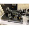 Image 4 : Vintage Singer Featherweight Sewing Machine with Case, Foot Pedal and Bobbins - AG6908034