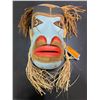 Image 2 : Hand Carved & Painted Rodney Seaweed Signed "Long Life Giver" Mask (2.5" x 5" x 8")