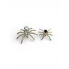 Image 1 : A pair of Ivana large and small spider brooches encrusted with colourless paste stones, small one ha