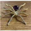 Image 3 : A pair of Ivana large and small spider brooches encrusted with colourless paste stones, small one ha