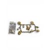 Image 1 : 8" Gold-plated sterling silver bracelet Tagliamonte with 4 faux pearl drops and 5x mask charms.  - A