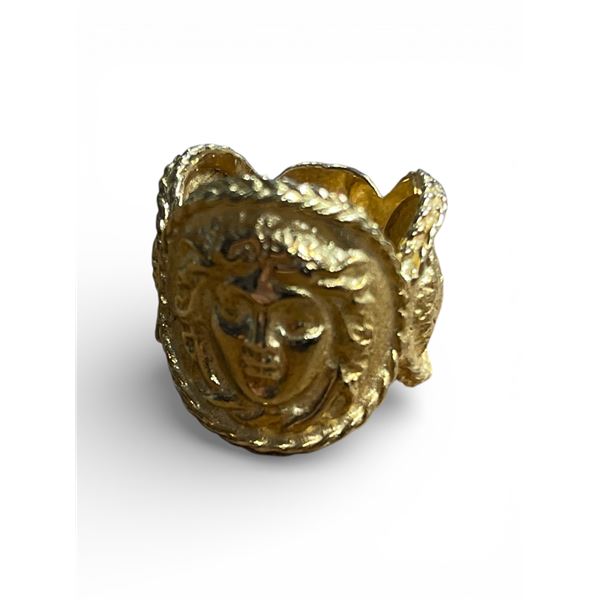 Tagliamonte Gold-plated silver ring with Medusa panel pieces  - Appraised Value $101
