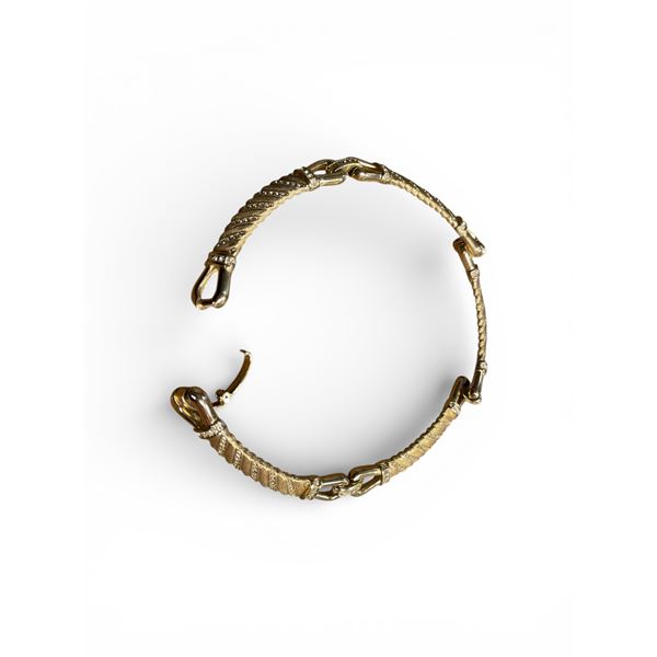 Christian Dior gold-plated choker collar necklace with CZ stones  - Appraised Value $200