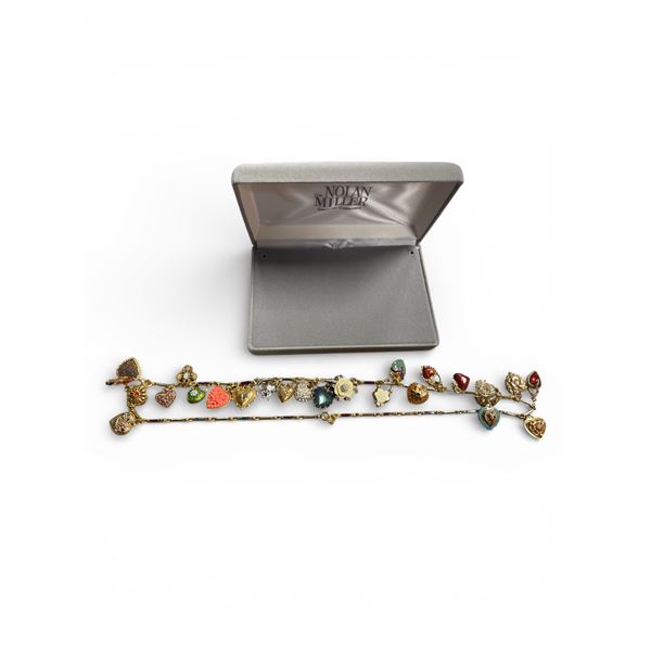 Joan Rivers Hearts & Flowers Necklace with 23x Enamel Charms  - Appraised Value $358