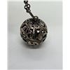 Image 3 : Sterling Silver Ball Pendant on a 22" Sterling Chain - Ball is 3/4" diameter - Total weight: 12.2