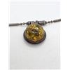 Image 5 : Vintage 16" Sterling Silver Amber Necklace & Scrap Sterling Chain - Total Weight:18.8 grams