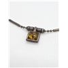 Image 6 : Vintage 16" Sterling Silver Amber Necklace & Scrap Sterling Chain - Total Weight:18.8 grams