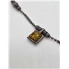 Image 7 : Vintage 16" Sterling Silver Amber Necklace & Scrap Sterling Chain - Total Weight:18.8 grams
