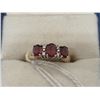 Image 3 : Birks 14 KT Gold Ruby & Diamond Ring - Size 6.5 - 5.5 mm wide - In Original Birks Ring  Box