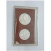 Image 1 : Set of 2 Sterling Silver 1974 Cook Islands "Hervey Islands" Commemorative Coins - Two and a Half Dol