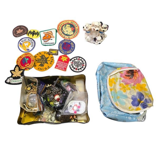 Vintage Assorted Collectibles: Patches, Costume Jewelry, Trinkets & Small, Casio G-Shock (51460), an