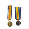 Image 2 : Pair of WWI Campaign Medals with Ribbons, Original Case and Paper - Victory Medal and British War Me