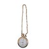 Image 2 : Elgin Gold Filled Open Face Pocket Watch with Chain Fob (Working) and American Waltham Watch (withou