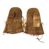 Image 2 : Pair of Handmade Beaded Leather Mittens, 13" x 8.5"