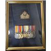 Image 1 : Canadian Naval Medal Display - Framed Service Medals & Cap Badge, 14" x 11"