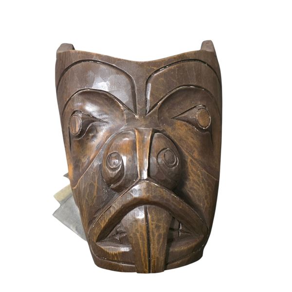 Carved Beaver Mask by Charles Elliott, 9.5" x 7"
