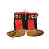 Image 2 : Pair of Vintage Beaded Wool & Suede Mukluks, H15" Each