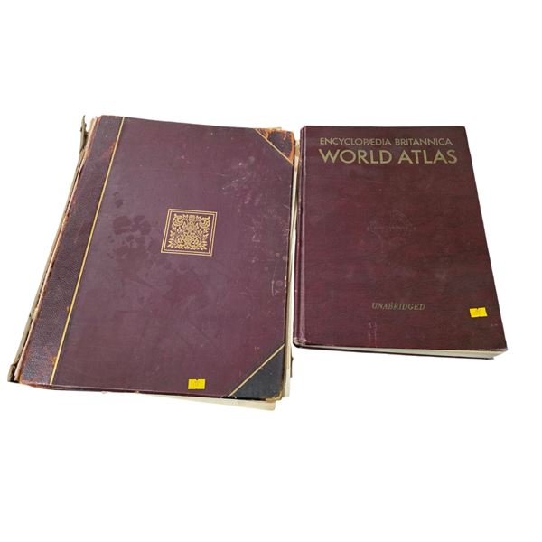 1955 World Atlas and 1st ed (1890) Charles Dickens. A Gossip About His Life, Works and Characters w/