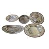 Image 1 : 5 Assorted Silverplate Serving Pieces - Trays, Covered Dish & Pierced Bowl