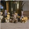 Image 2 : Group of 20 - Circa 1980s Wade Tea Porcelain Figurines and Brass Pot