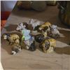 Image 3 : Group of 20 - Circa 1980s Wade Tea Porcelain Figurines and Brass Pot