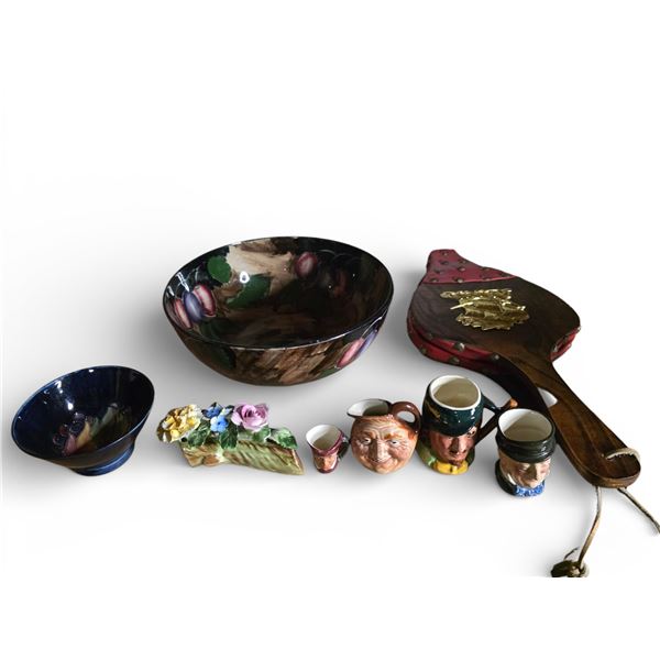 4 Royal Doulton Mug (various sizes), Vintage Fireplace Bellows, and More
